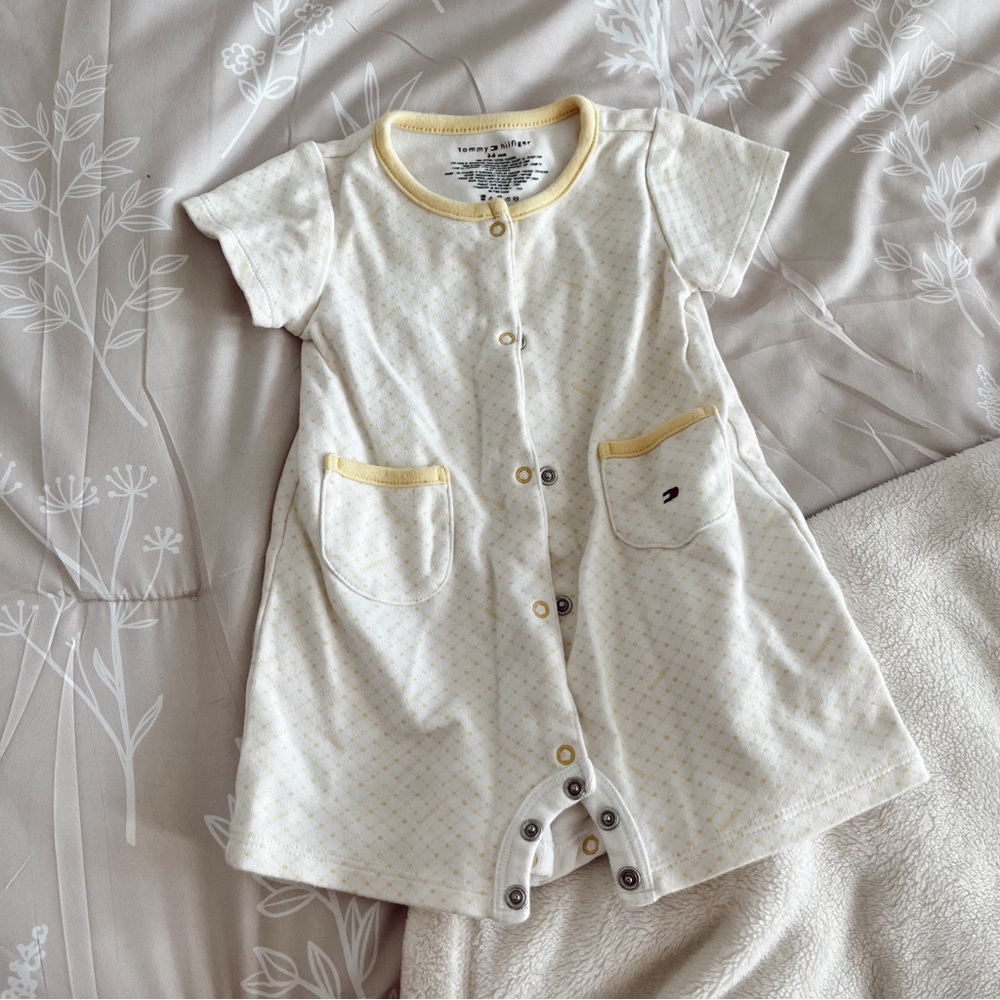tommy hilfiger one piece baby outfit 💛